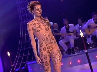 Sexy Girls Nude Body Painting Television Show Contest