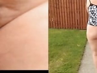 Mature Neighbor Walks With Bare Ass Outdoors